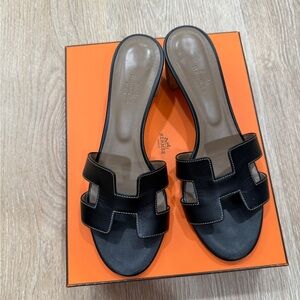 Hermes Black Women's Sandals